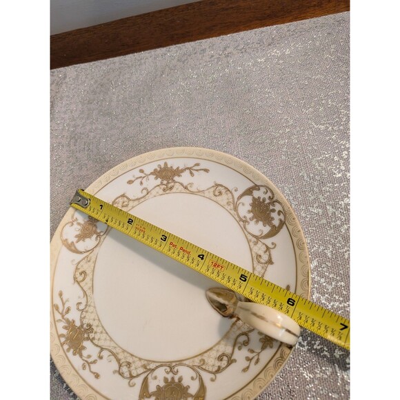 Noritake M Vtg Bone China Lemon Handled Plate Server Flowers Gold Trim Grandma - Picture 10 of 10
